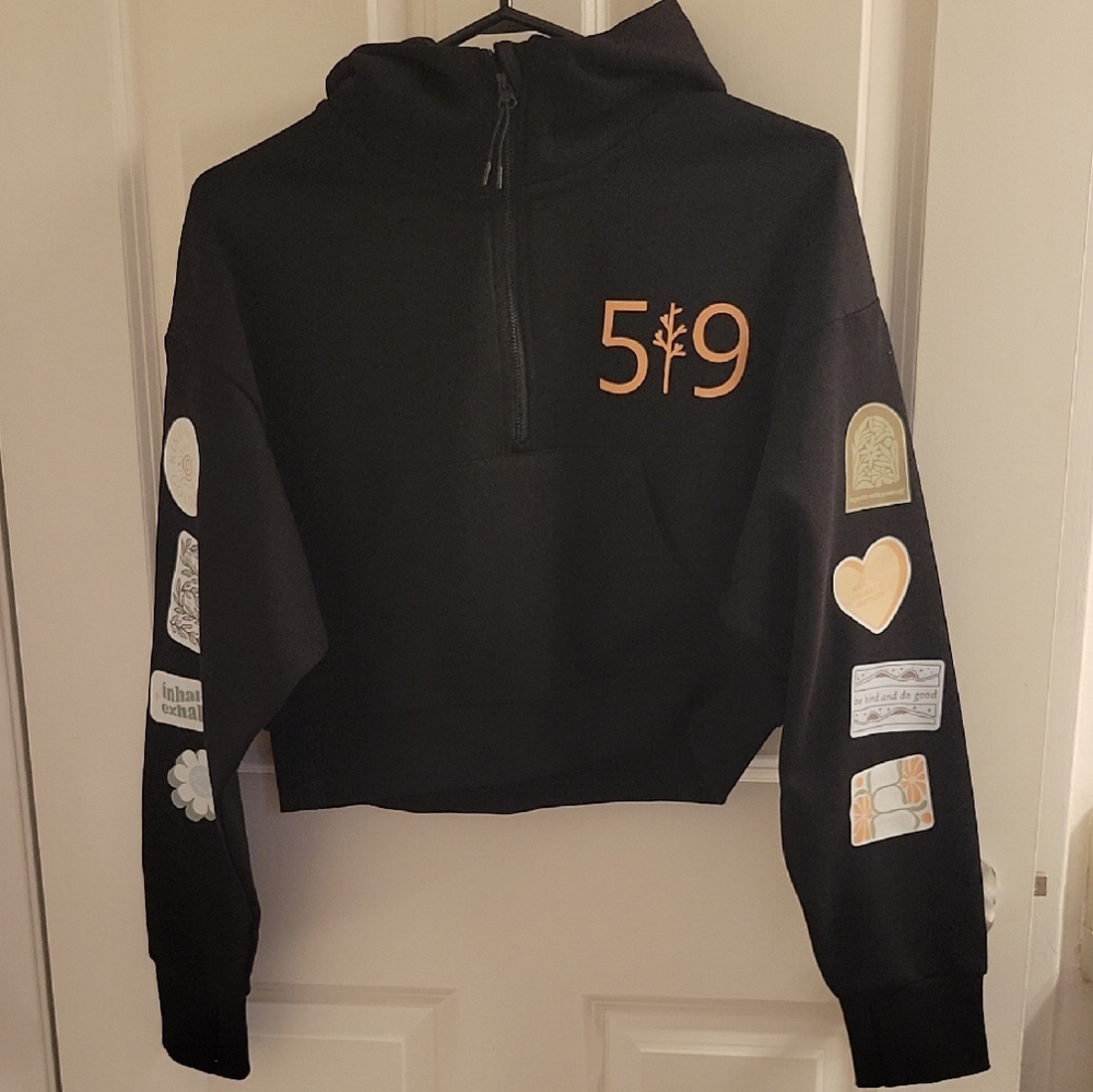 Black and Orange Graphic Hoodie
